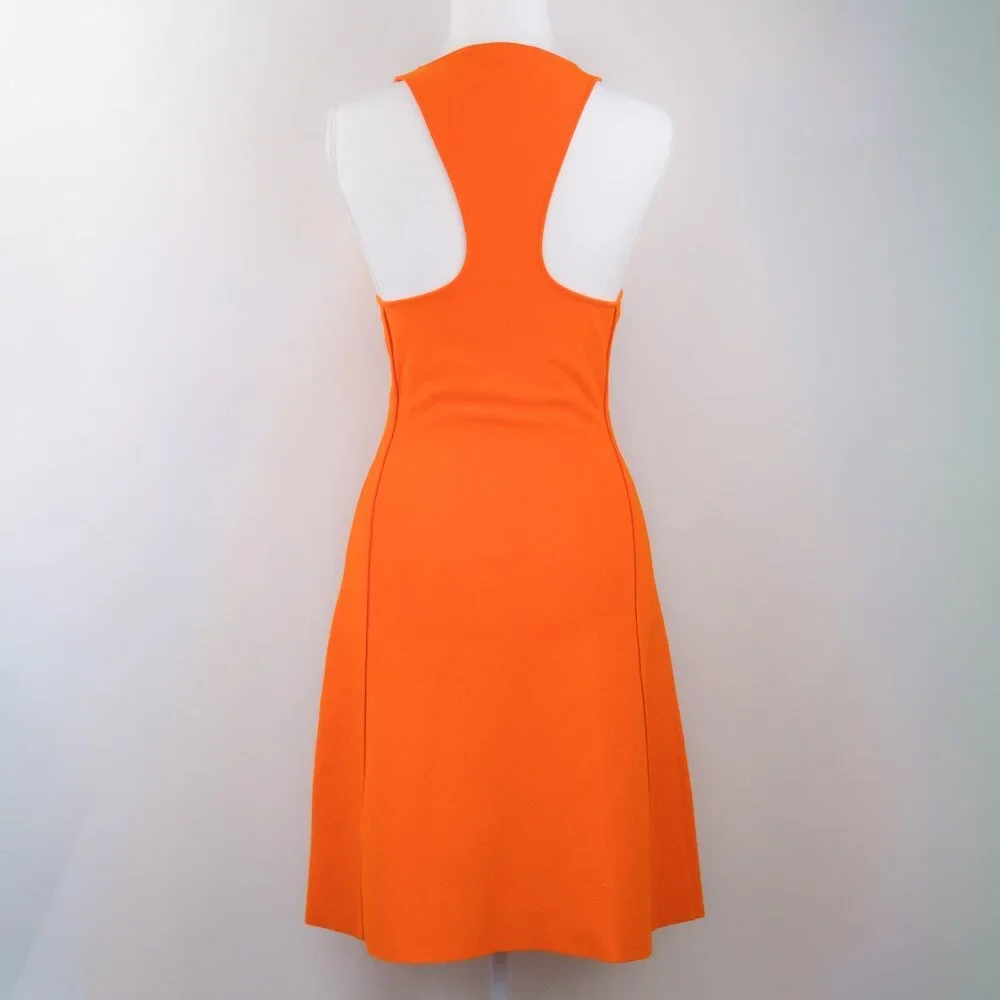 Stella McCartney Sleeveless Compact Knit Minidress, Bright Orange, Small - Picture 2 of 10